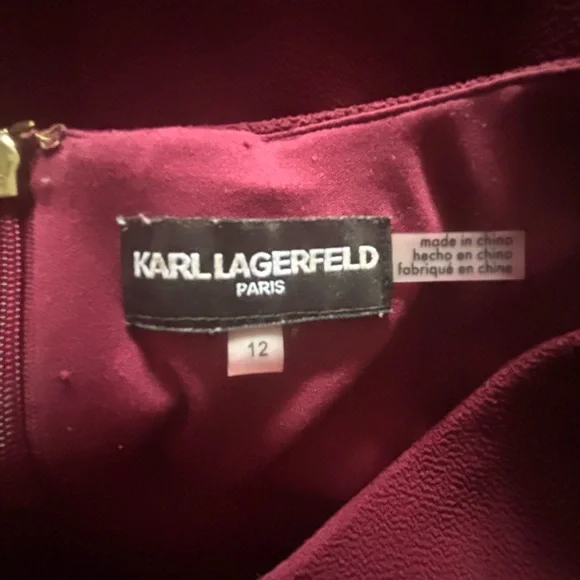 Karl Lagerfeld  BURGUNDY/ WINE 3/4 Sleeve Dress
Used - Picture 2 of 5